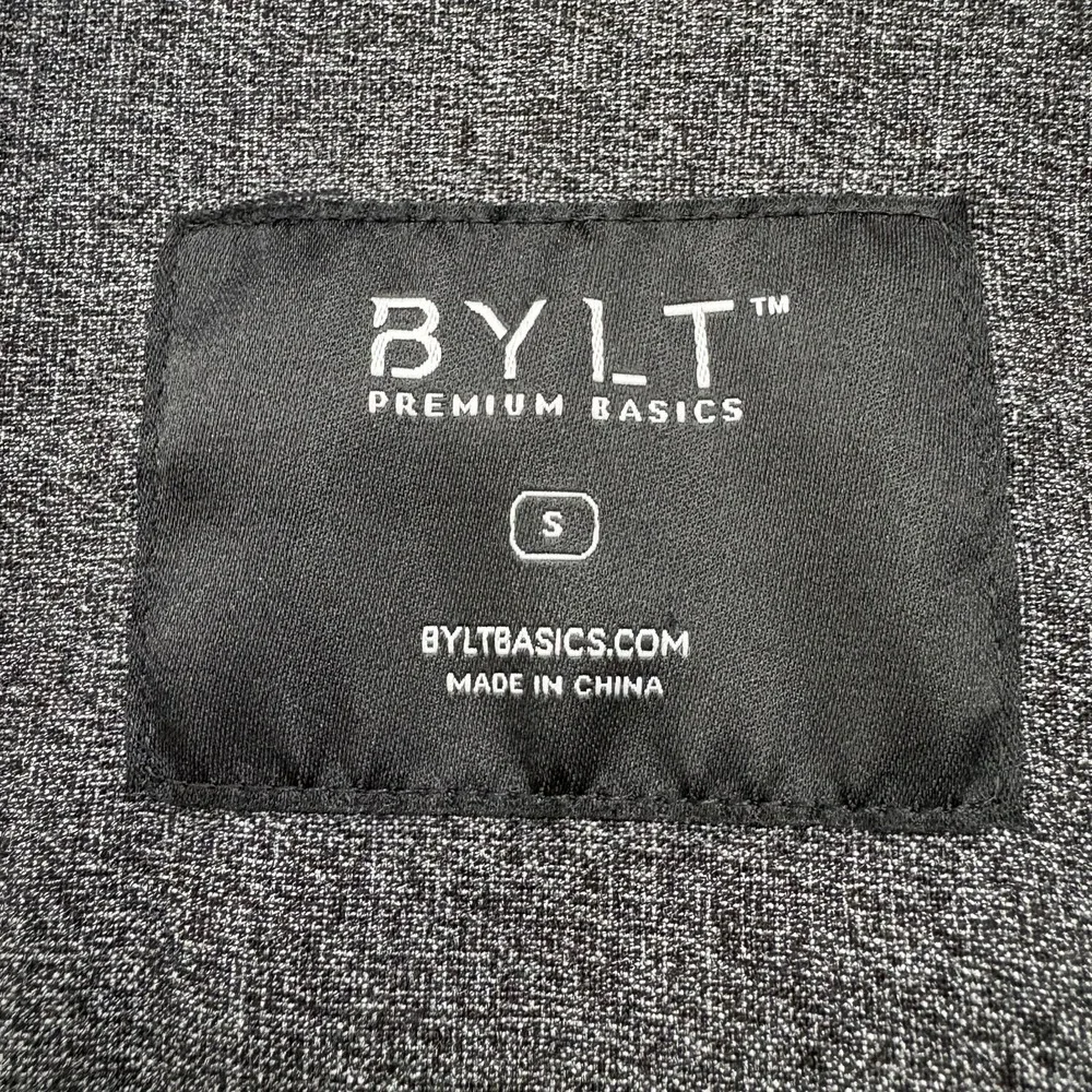 BYLT Premium Basics Vista Long Sleeve Button Down Shirt Gray Heather Mens Small